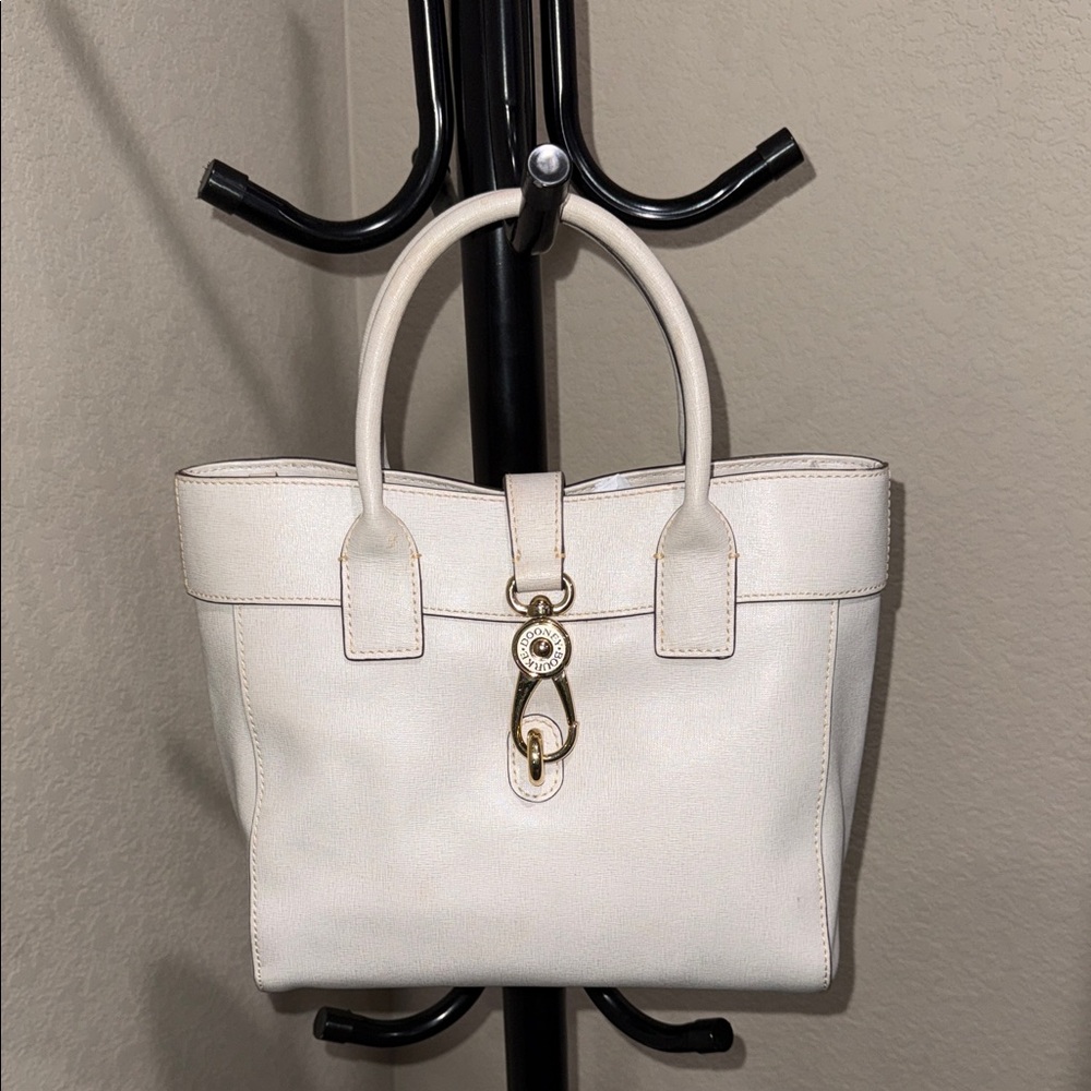 Dooney & Bourke Cara Tote Cream Saffiano Leather